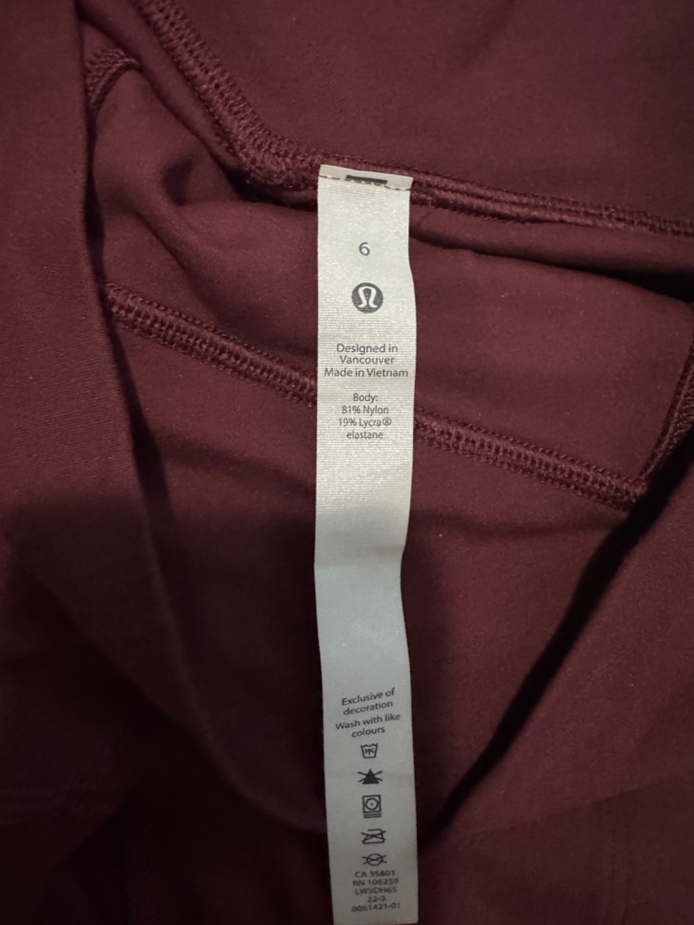 lululemon align athletica Burgundy Jogger Bottoms - Picture 4 of 4